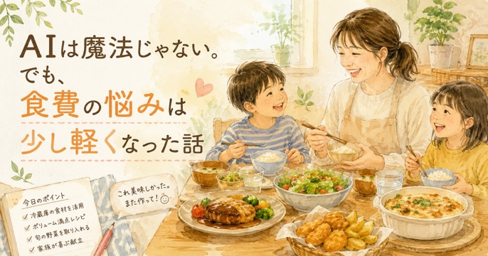 AIは魔法じゃない。でも、食費の悩みは少し軽くなった話