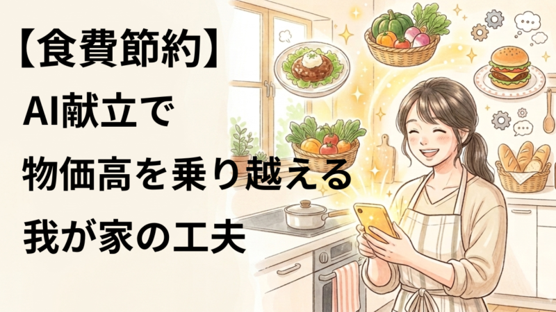 【食費節約】AI献立で物価高を乗り越える！我が家の工夫 