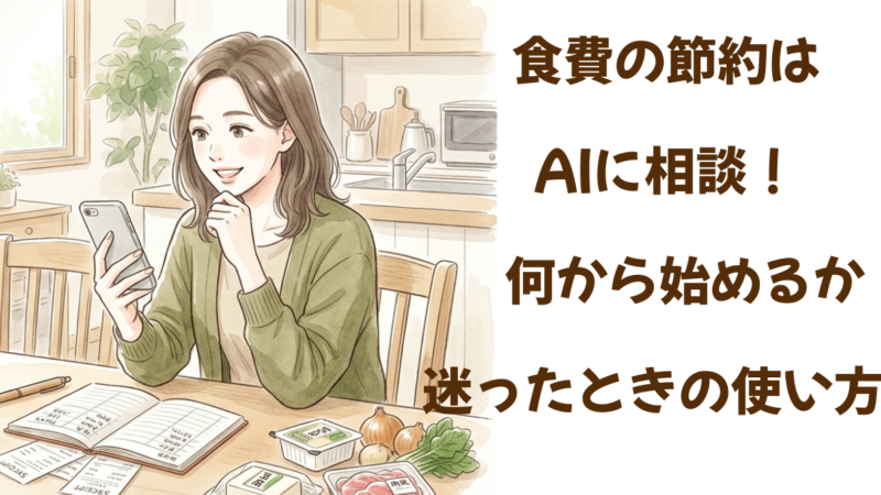 食費の節約はAIに相談！何から始めるか迷ったときの使い方 