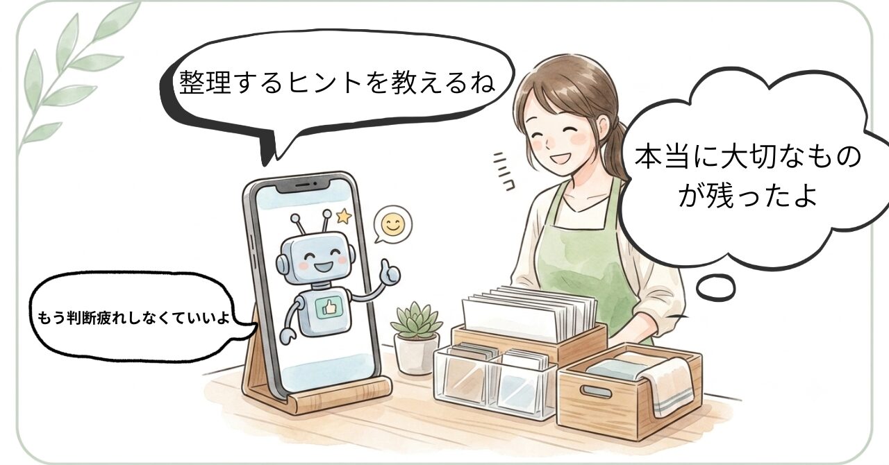 AIが整理するヒントを教えて、大切なものが残った