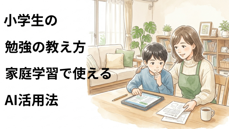 小学生の勉強の教え方！家庭学習で使えるAI活用法 