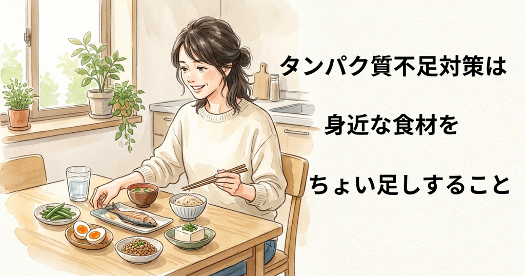 40代のタンパク質対策は普段の食事にちょい足し